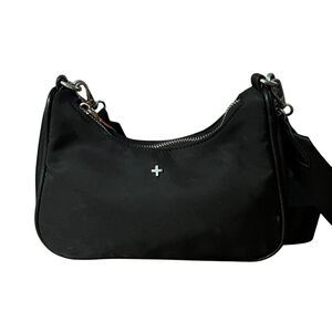 Peta + Jain Crossbody Bag Women's Small Black Nylon Chain Shoulder Purse